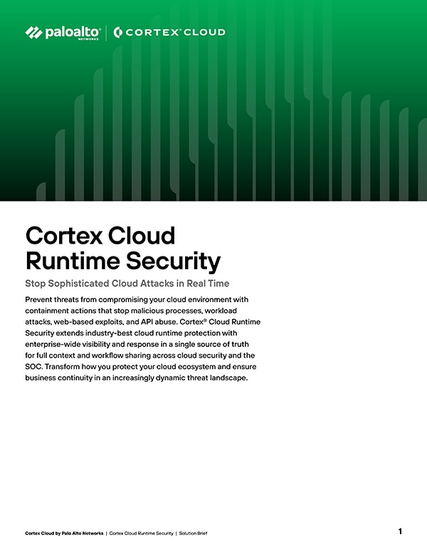Cortex Cloud Runtime Security - Difesa in tempo reale contro attacchi al cloud