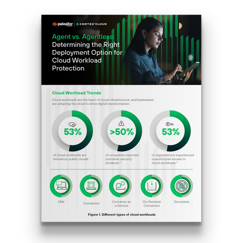 Agente vs. senza agente: identifica la giusta opzione di distribuzione per la soluzione CWP (Cloud Workload Protection)