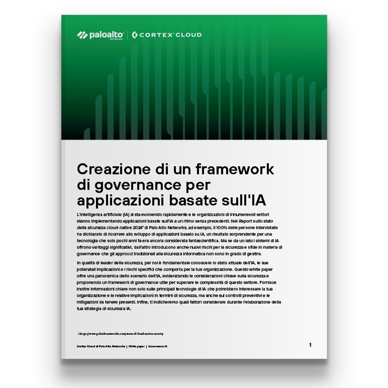 White paper: Governance dell'IA per applicazioni basate sull'intelligenza artificiale.