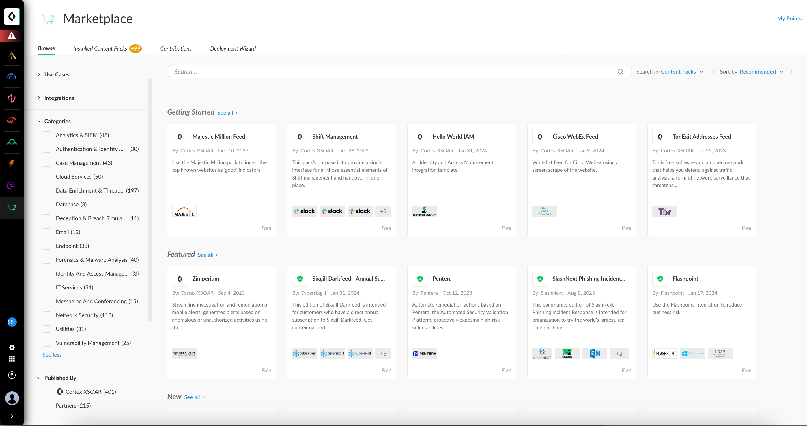 Possibilità di sfruttare l'ecosistema SOAR più ampio del settore