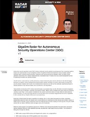 Report GigaOm Radar Autonomous Security Operations Center (SOC), 2024