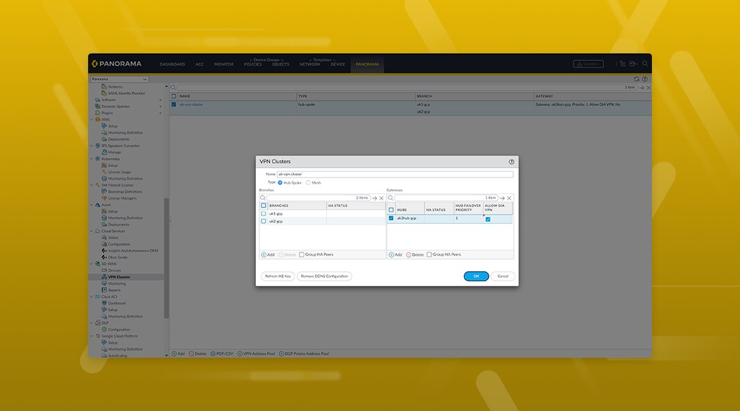 Rendi più semplice l'onboarding delle filiali con gli hub di Prisma Access