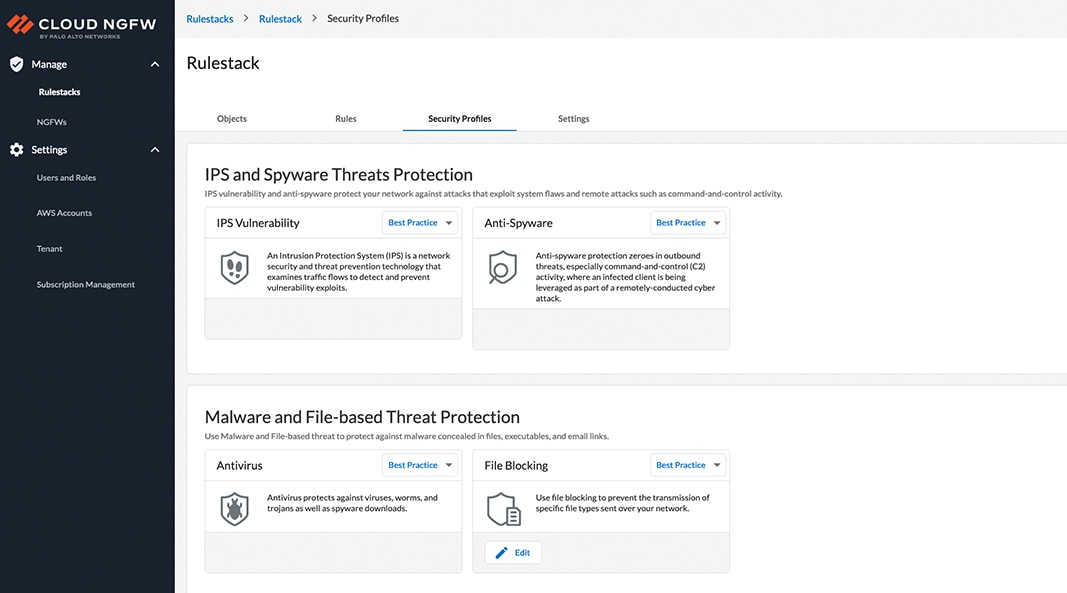 Facilita l'integrazione con AWS Firewall Manager