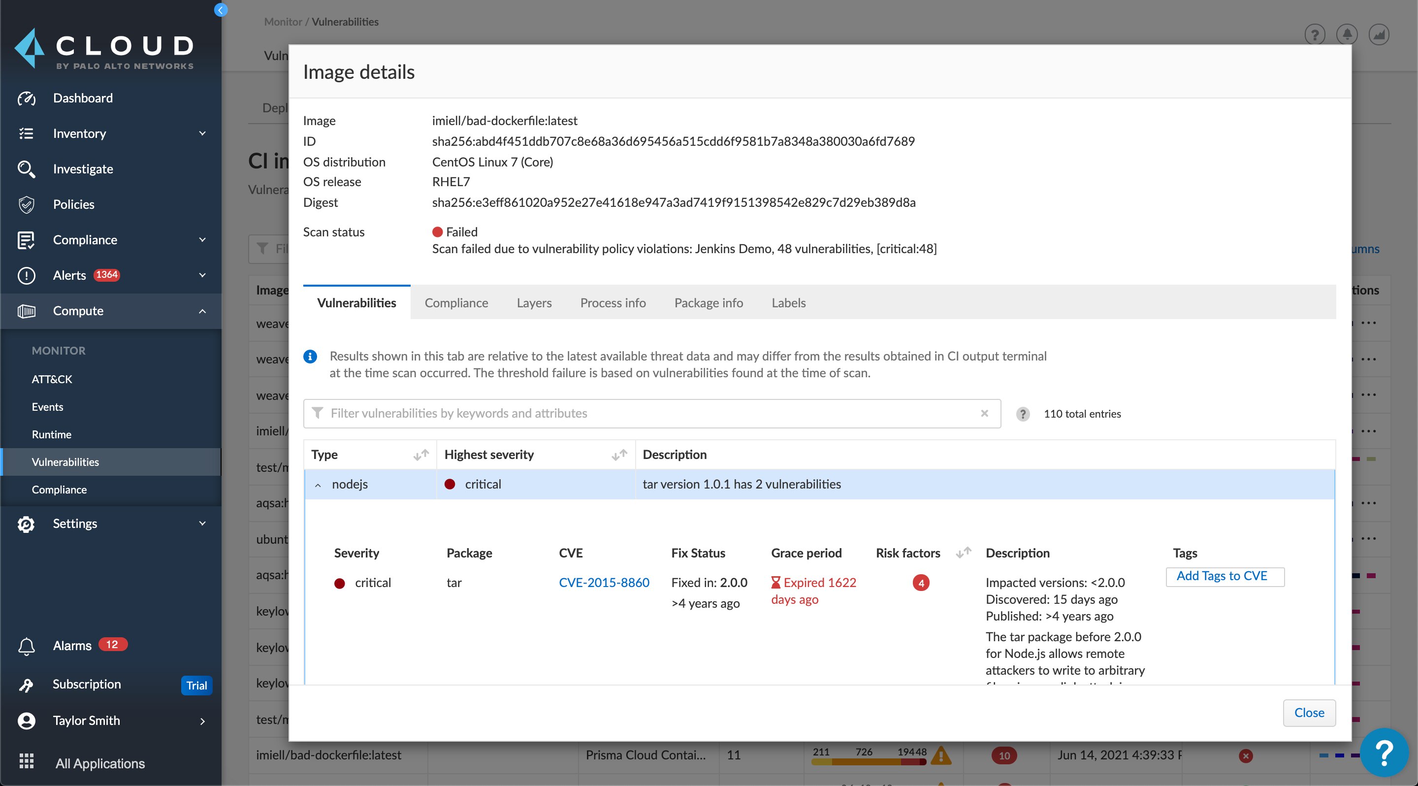 Analisi delle immagini dei container
