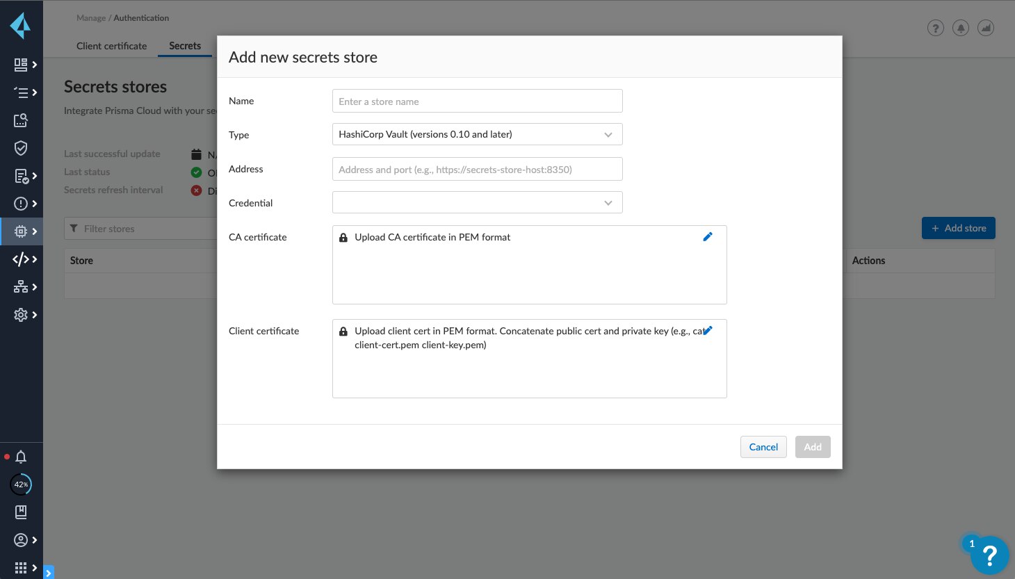 Gestisci i segreti e proteggi i dati sensibili.