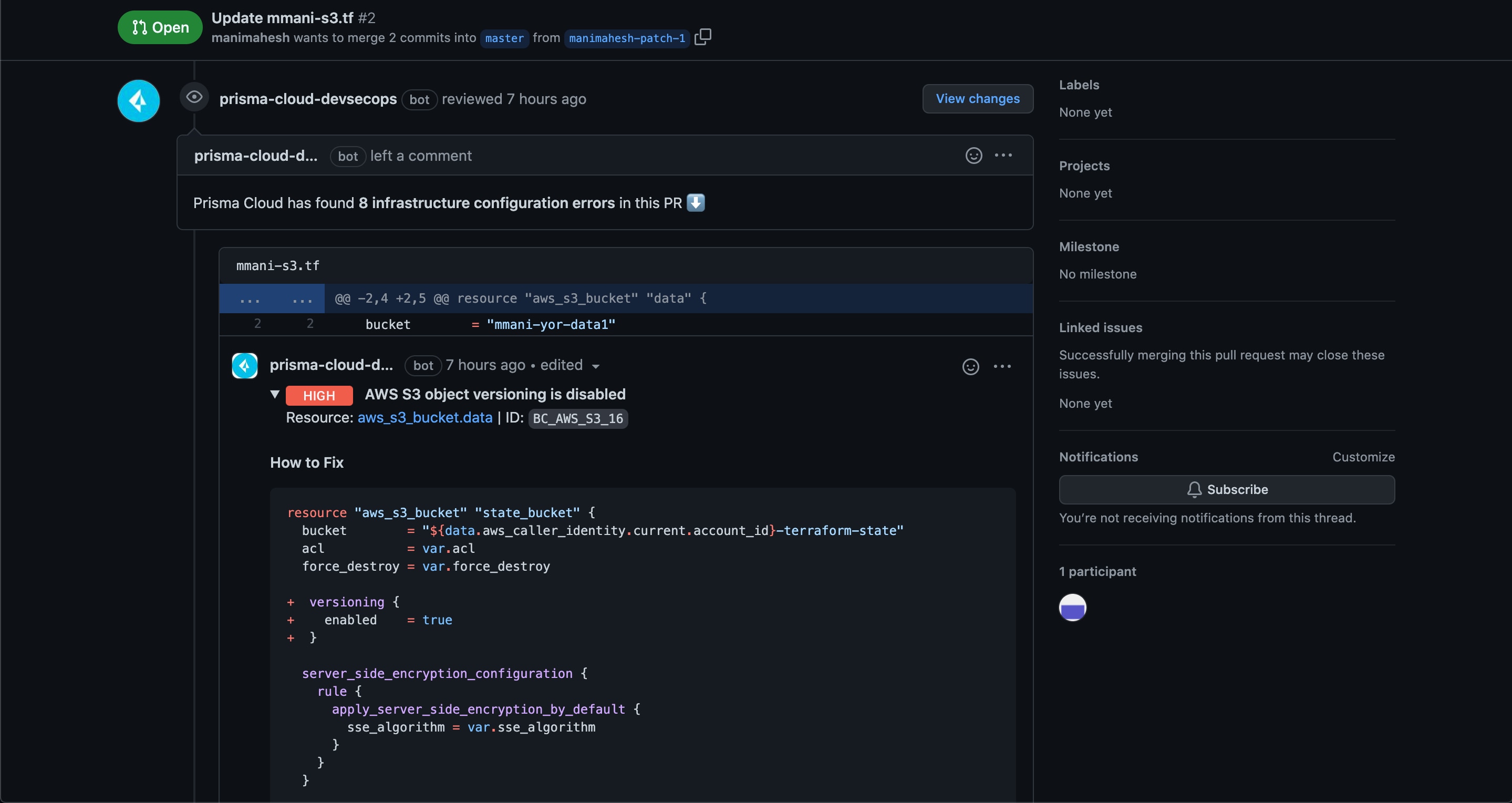 Applicazione di controlli di sicurezza preventivi