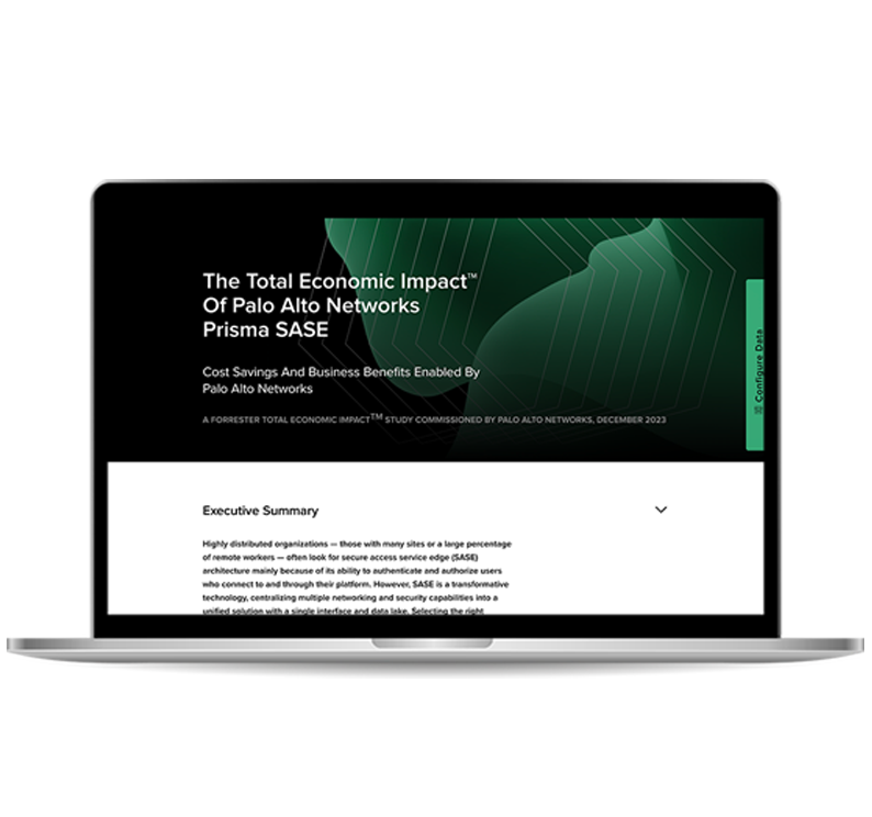 Total Economic Impact™ di Prisma SASE di Palo Alto Networks